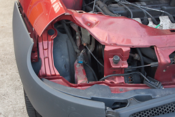 Seeing the mounting frame for the headlight.