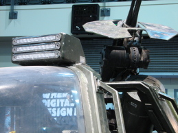 Windshield on the Warthog replica.