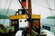 Look back from the bow, towards the bridge of the Earnslaw.