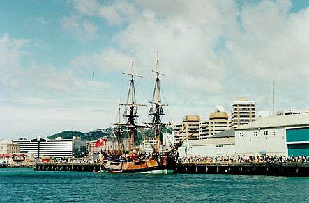 Shot of the Endeavour from a little ways into the harbour