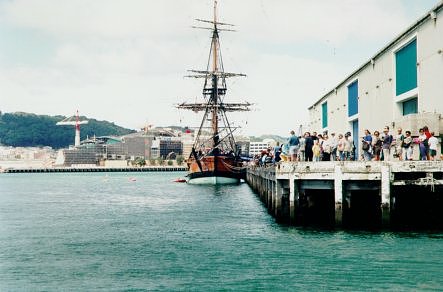 Shot of the bow of the Endeavour