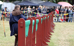 Jousting tilt being setup. (553Kb jpeg)