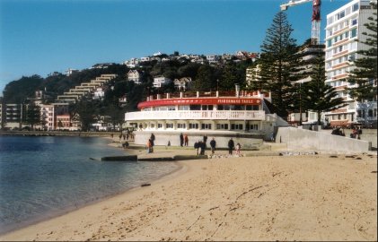 Look along the beach to what was a Band Rotunda.