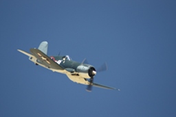 Corsair flying by. (147Kb jpeg)