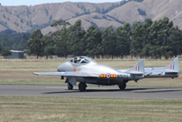 de Havilland Vampire preparing for takeoff. (300Kb jpeg)