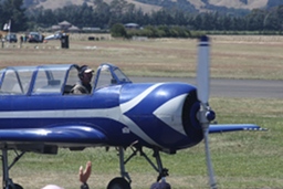 Yak taxiing past the stands. (322Kb jpeg)